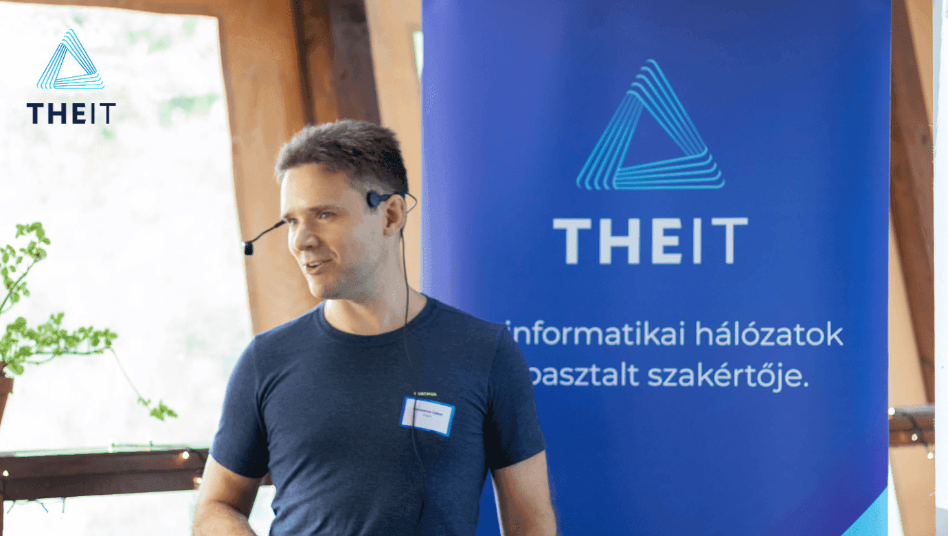 Hanzséros Gábor, a THE IT Solutions Kft. ügyvezetője előadás közben Hanzséros Gábor, a THE IT Solutions Kft. ügyvezetője előadás közben